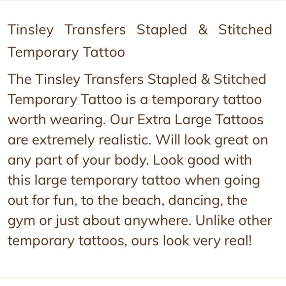 NEW • “STITCHED” • Trauma Tattoos • Tinsley Tattoo FX • Made in 🇺🇸 - Picture 4 of 4